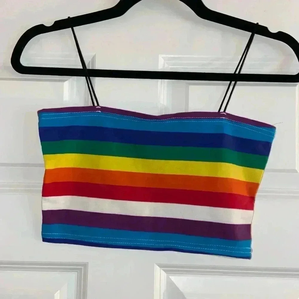 Women’s Small Rainbow Crop Top